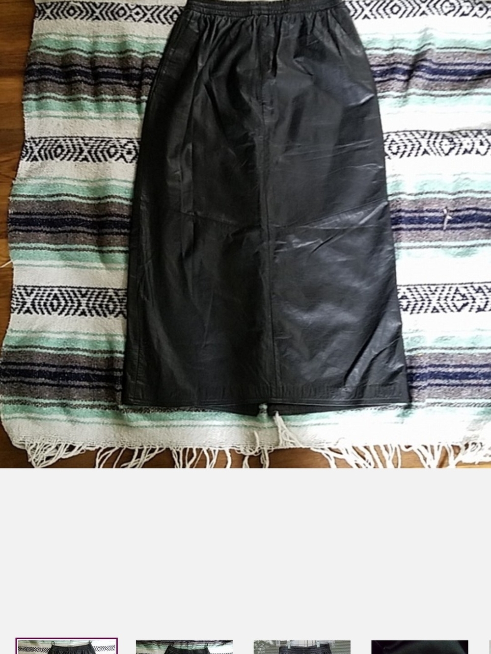 Classic Black Faux Leather Pencil Skirt